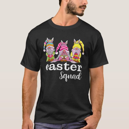 Easter Squad Bunny Spring Gnome Egg Hunting Basket T-shirt (Voorkant)