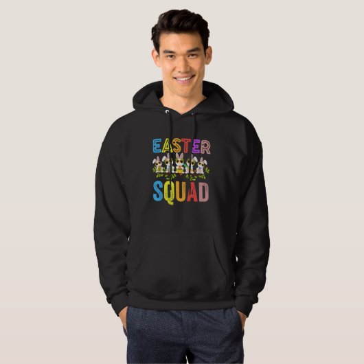 Easter Squad Family Matching Easter Day Bunny Egg  Hoodie (Voorkant volledig)