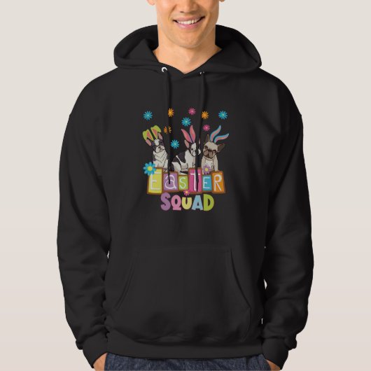 Easter Squad French Bulldog Frenchie  Souvenirs Hoodie (Voorkant)