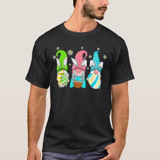 Easter Squad Funny Gnome Bunny Egg Hunting Matchin T-shirt (Voorkant)