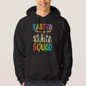 Easter Squad Leopard Easter Bunny Egg Hunt Kids Bo Hoodie (Voorkant)