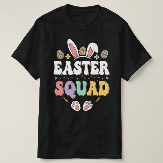 Easter Squad | Retro Bunny Squad T-shirt (Design voorkant)