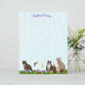 Easter Stationery - With Cats, Bunnies, and Eggs (Staand voorkant)