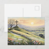 Easter sunrise art illustration feestdagenkaart (Voorkant / Achterkant)