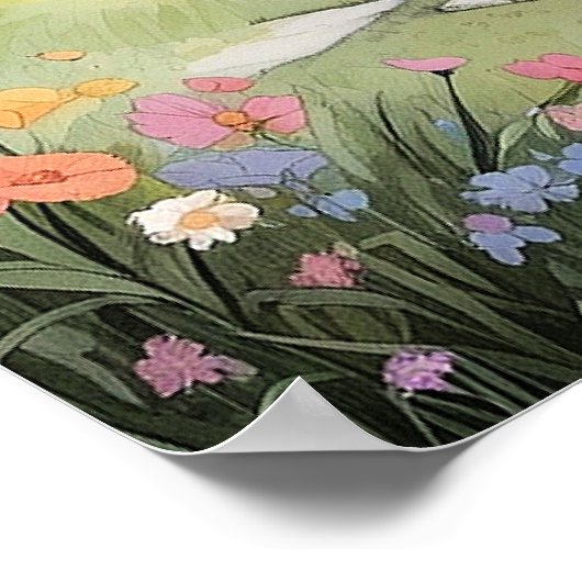 Easter sunrise art illustration poster (Hoek)