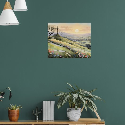 Easter sunrise art illustration poster (Woonkamer 1)