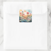 Easter Sunrise Vierkante Sticker (Tas)