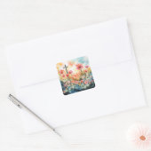 Easter Sunrise Vierkante Sticker (Envelop)