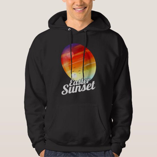 Easter Sunset Painted Easter Egg For Egg Hunt On E Hoodie (Voorkant)