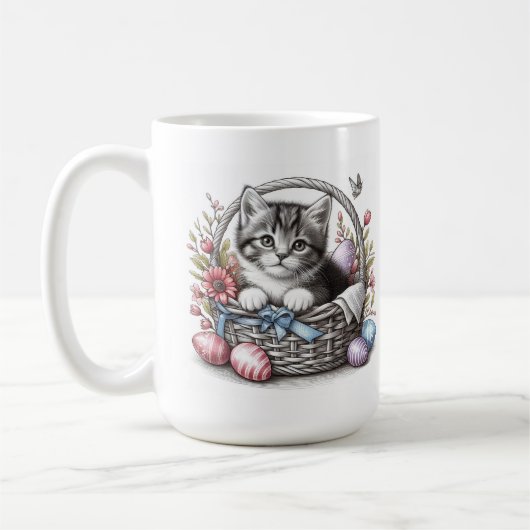 Easter Tabby Kat Koffiemok (Links)