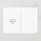 Easter Three Bunnies in Grass Card Feestdagenkaart (Achterkant)