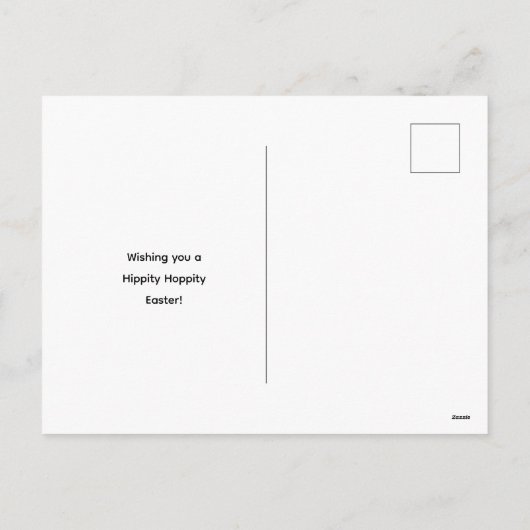 Easter Three Bunnies in Grass Card Feestdagenkaart (Achterkant)