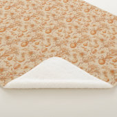 Easter Toile de Jouy Eggs and Tulips Pattern Sherpa Deken (3/4)