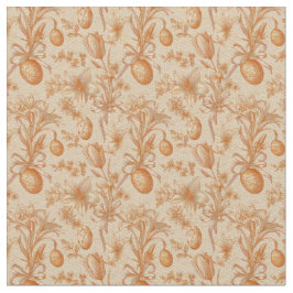 Easter Toile de Jouy Eggs and Tulips Pattern Stof