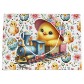 Easter Train Chick Gift Bag Groot Cadeauzakje (Voorkant)