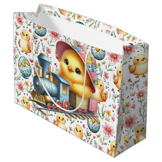 Easter Train Chick Gift Bag Groot Cadeauzakje