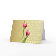 Easter Tulips Gold Typografie