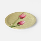 Easter Tulips Gold Typografie Papieren Bordje (Gekanteld)
