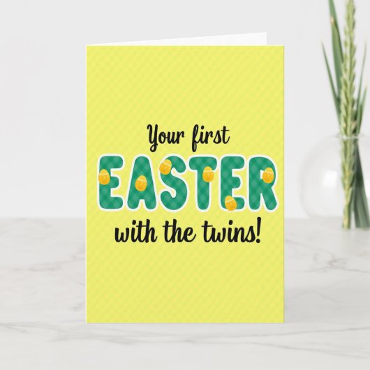 Easter Twins First Celebration Card Kaart (Voorkant)