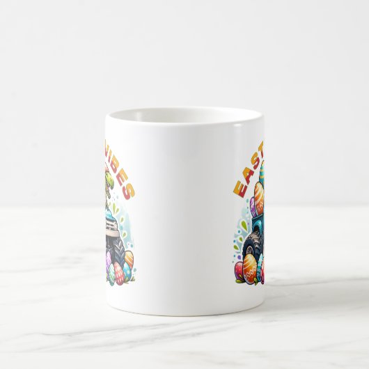 Easter Vibes Dino op Monster Truck met Paasei Koffiemok (Center)