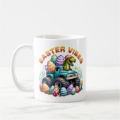 Easter Vibes Dino op Monster Truck met Paasei Koffiemok (Links)