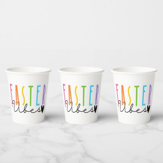 Easter Vibes Papieren Bekers (Multi)