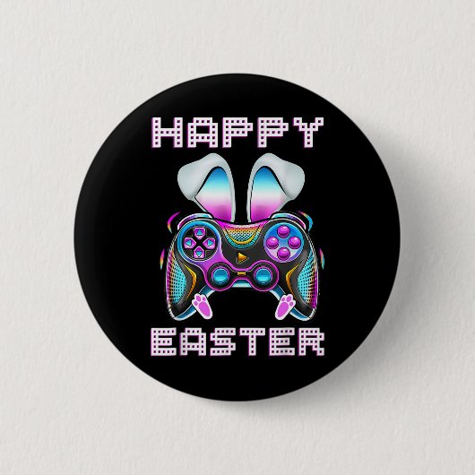 Easter Video Game Controller Grappige Gamer Boys K Ronde Button 5,7 Cm (Voorkant)