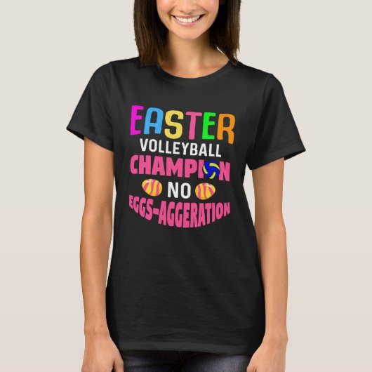 Easter Volleyball Bunny Rabbit Beachvolleyball T-shirt (Voorkant)