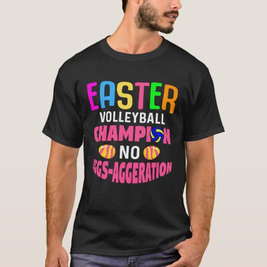 Easter Volleyball Bunny Rabbit Beachvolleyball T-shirt (Voorkant)