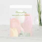 Easter. Voorjaarstulpen. Gegroet. Feestdagen Kaart (Achterkant)