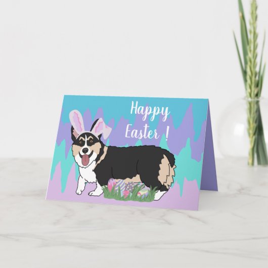 Easter Welsh Corgi Kaart (Voorkant)