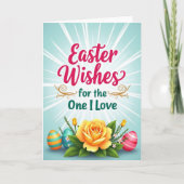 Easter Wishes Love Card Kaart (Voorkant)