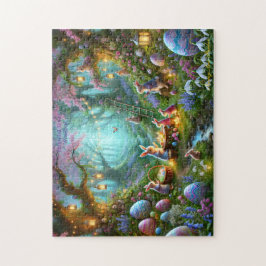 Easter Woodland, Enchanted Forest, Spring Bunnies Legpuzzel