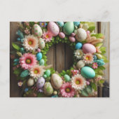 Easter wreath feestdagenkaart (Voorkant)