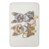 Easter Yorkshire Terrier honden Badmat (Voorkant Verticaal)