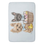 Easter Yorkshire Terrier honden Badmat (Voorkant Verticaal)