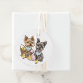 Easter Yorkshire Terrier honden Bedankjes Labels (In situ)