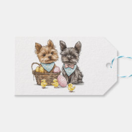Easter Yorkshire Terrier honden Cadeaulabel