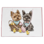 Easter Yorkshire Terrier honden Groot Cadeauzakje (Voorkant)