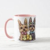 Easter Yorkshire Terrier honden Mok (Links)