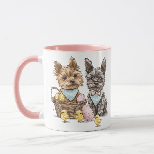 Easter Yorkshire Terrier honden Mok (Links)