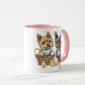 Easter Yorkshire Terrier honden Mok (Voorkant rechts)