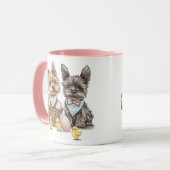 Easter Yorkshire Terrier honden Mok (Voorkant links)