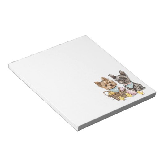 Easter Yorkshire Terrier honden Notitieblok (Schuin)