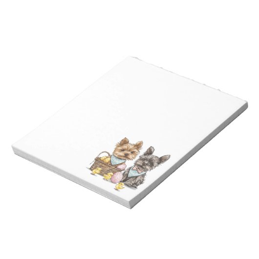 Easter Yorkshire Terrier honden Notitieblok (Linkerzijde)