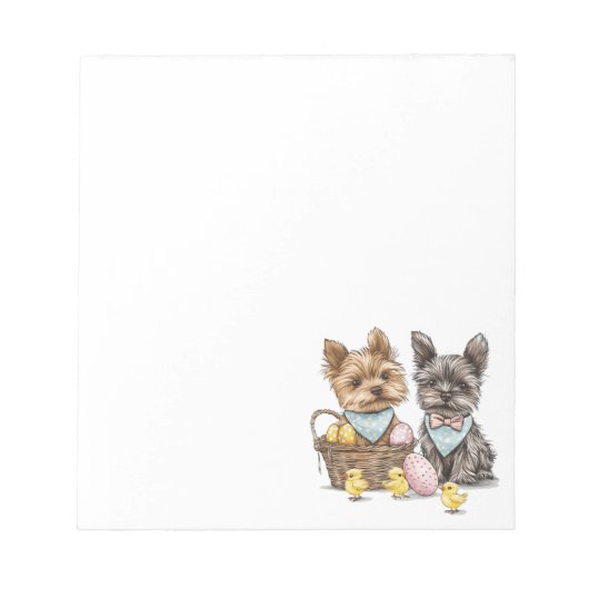 Easter Yorkshire Terrier honden Notitieblok (Voorkant)