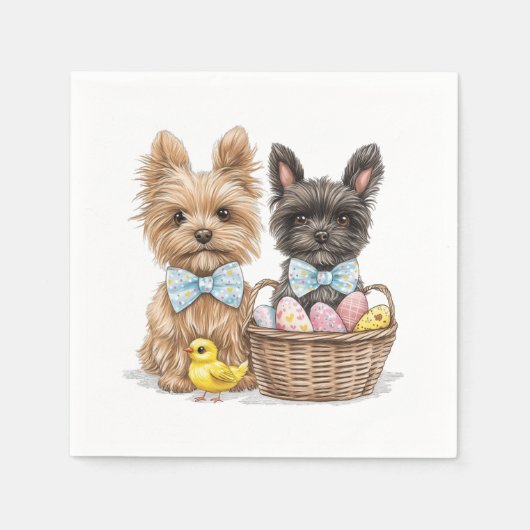 Easter Yorkshire Terrier honden Servet (Voorkant)