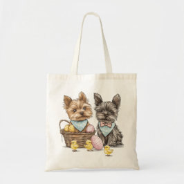 Easter Yorkshire Terrier honden Tote Bag