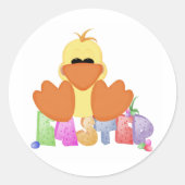 EASTERDUCKJRETT RONDE STICKER (Voorkant)