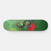 Eastern Asian Dragon Red Sun Nebula Persoonlijk Skateboard (Horizontaal)